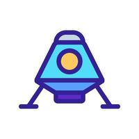 Spaceship icon vector. Isolated contour symbol illustration vector