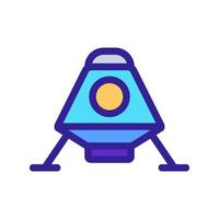 Spaceship icon vector. Isolated contour symbol illustration vector