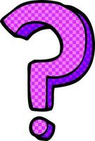 cartoon doodle question mark vector