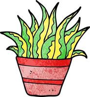 cartoon doodle plant vector