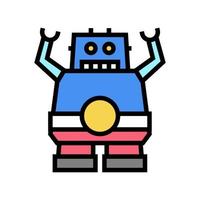 robotic geek color icon vector illustration sign