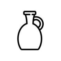 amphora with oil icon vector outline illustration