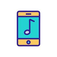 app for music icon vector. Isolated contour symbol illustration vector