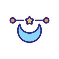 moon magic icon vector outline illustration