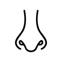 the nose and nostrils icon vector outline illustration