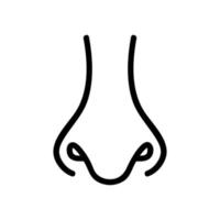 the nose and nostrils icon vector outline illustration