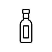 glass bottle of oil icon vector outline illustration