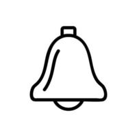 Notice the bell icon vector. Isolated contour symbol illustration vector