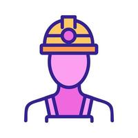 miner icon vector. Isolated contour symbol illustration vector