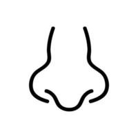nose front view icon vector outline illustration