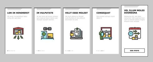 Procurement Process Onboarding Icons Set Vector