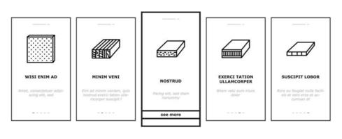 Timber Wood Industrial Production Onboarding Icons Set Vector