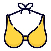 bikini vector icon. colored outline style for Web and Mobile.