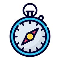 compass vector icon. colored outline style for Web and Mobile.