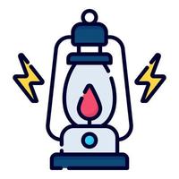 lantern vector icon. colored outline style for Web and Mobile.