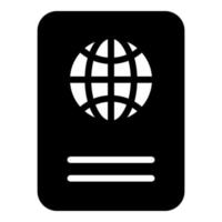 passport vector icon glyph style for Web and Mobile.