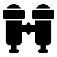 estilo de glifo de icono de vector binocular para web y móvil.