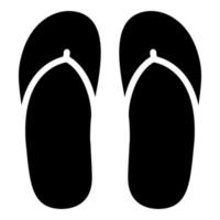 estilo de glifo de icono de vector de zapatillas para web y móvil.