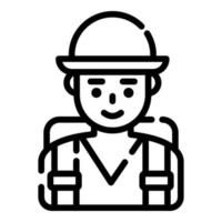 tourist vector icon thin line style for Web and Mobile.