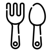 spoons vector icon thin line style for Web and Mobile.