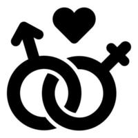gender vector icon glyph style for Web and Mobile.