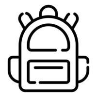 bag pack vector icon thin line style for Web and Mobile.