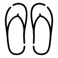 icono de vector de zapatilla estilo de línea delgada para web y móvil.