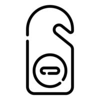 icono de vector de gancho de puerta estilo de línea delgada para web y móvil.