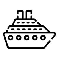 ship vector icon thin line style for Web and Mobile.