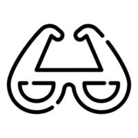 gafas vector icono estilo de línea delgada para web y móvil.