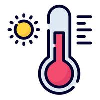 temperate vector icon. colored outline style for Web and Mobile.