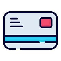 atm card vector icon. colored outline style for Web and Mobile.