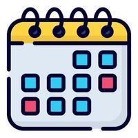 traveling date vector icon. colored outline style for Web and Mobile.