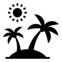 beach vector icon glyph style for Web and Mobile.