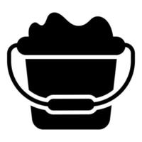 sand bucket vector icon glyph style for Web and Mobile.