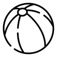 icono de vector de pelota de playa estilo de línea delgada para web y móvil.