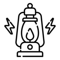 lantern vector icon thin line style for Web and Mobile.