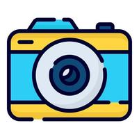 camera vector icon. colored outline style for Web and Mobile.