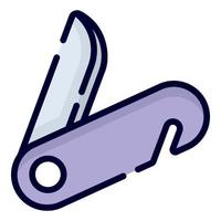 knife  vector icon. colored outline style for Web and Mobile.