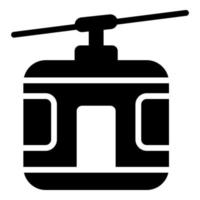 chairlift vector icon glyph style for Web and Mobile.