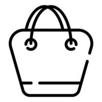 icono de vector de bolsa de mano estilo de línea delgada para web y móvil.