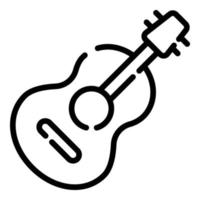 icono de vector de guitarra estilo de línea delgada para web y móvil.