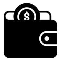wallet vector icon glyph style for Web and Mobile.