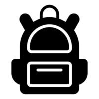 backpack vector icon glyph style for Web and Mobile.