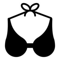 estilo de glifo de icono de vector de bikini para web y móvil.