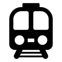 estilo de glifo de icono de vector de tren para web y móvil.