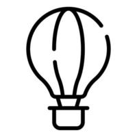 hot air balloon vector icon thin line style for Web and Mobile.