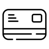 ATM card vector icon thin line style for Web and Mobile.