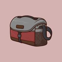 Camera Bag Cartoon Vector Illustration Isolated