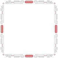 robotic frame design vector